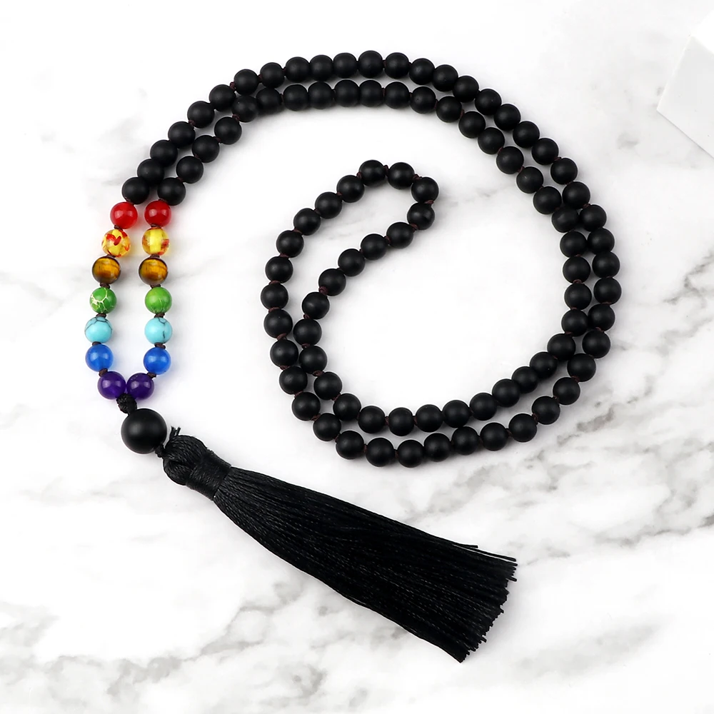 Japamalas Pedras Negras e 7 chakras